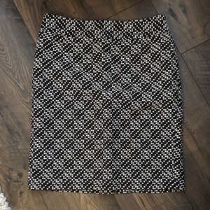 Ann Taylor Monochrome Patterned Pencil Skirt